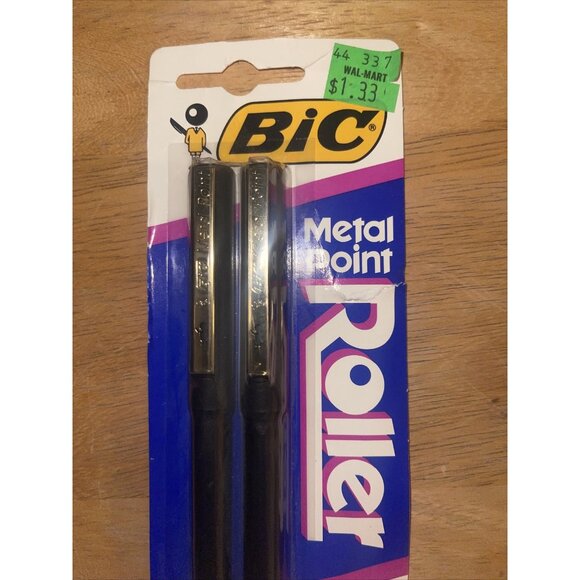 BIC Metal Point Roller Black Ink .4mm Fine Line Smooth Liquid Writing Metal Poin - Picture 11 of 14